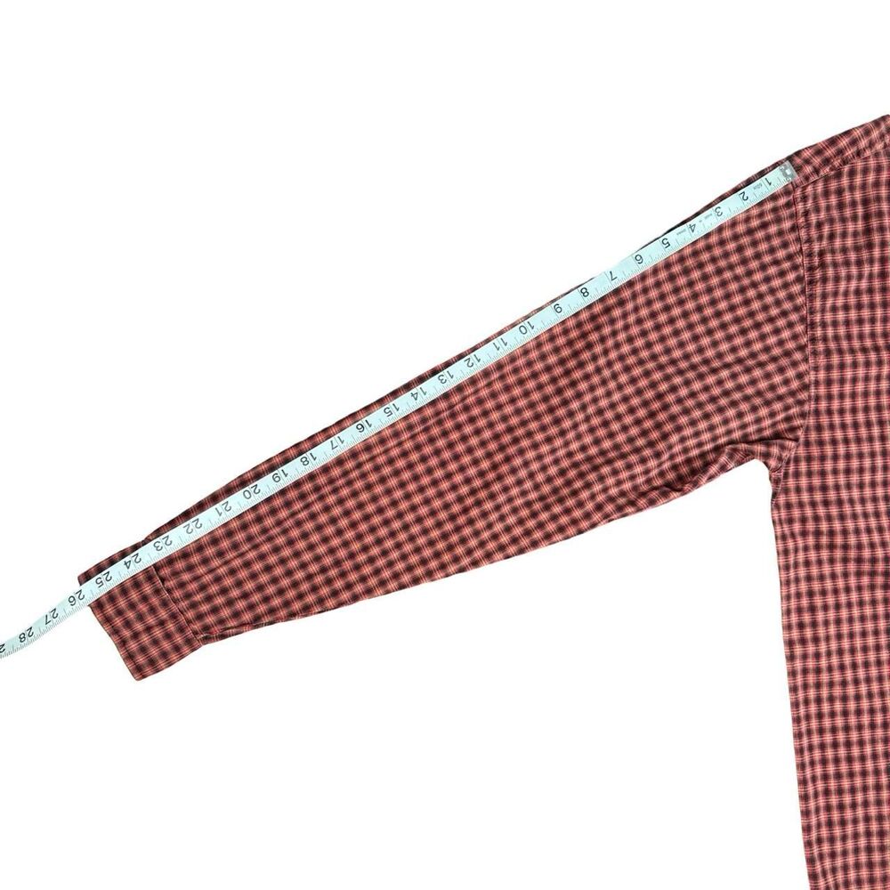 Men's Micro Check Button-Down 100% Cotton Long Sleeve Shirt - Picture 6 of 7